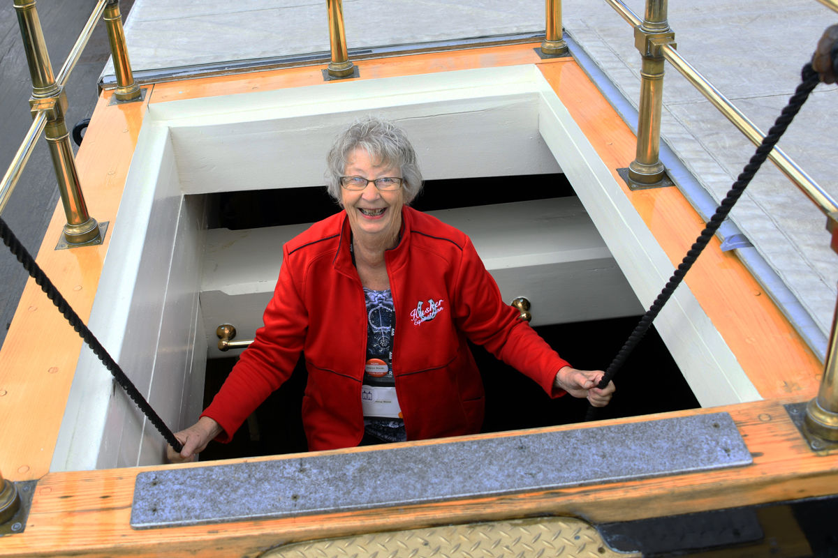 160 Joyce Dose emerged from the lower deck of the USS Constitution.jpg